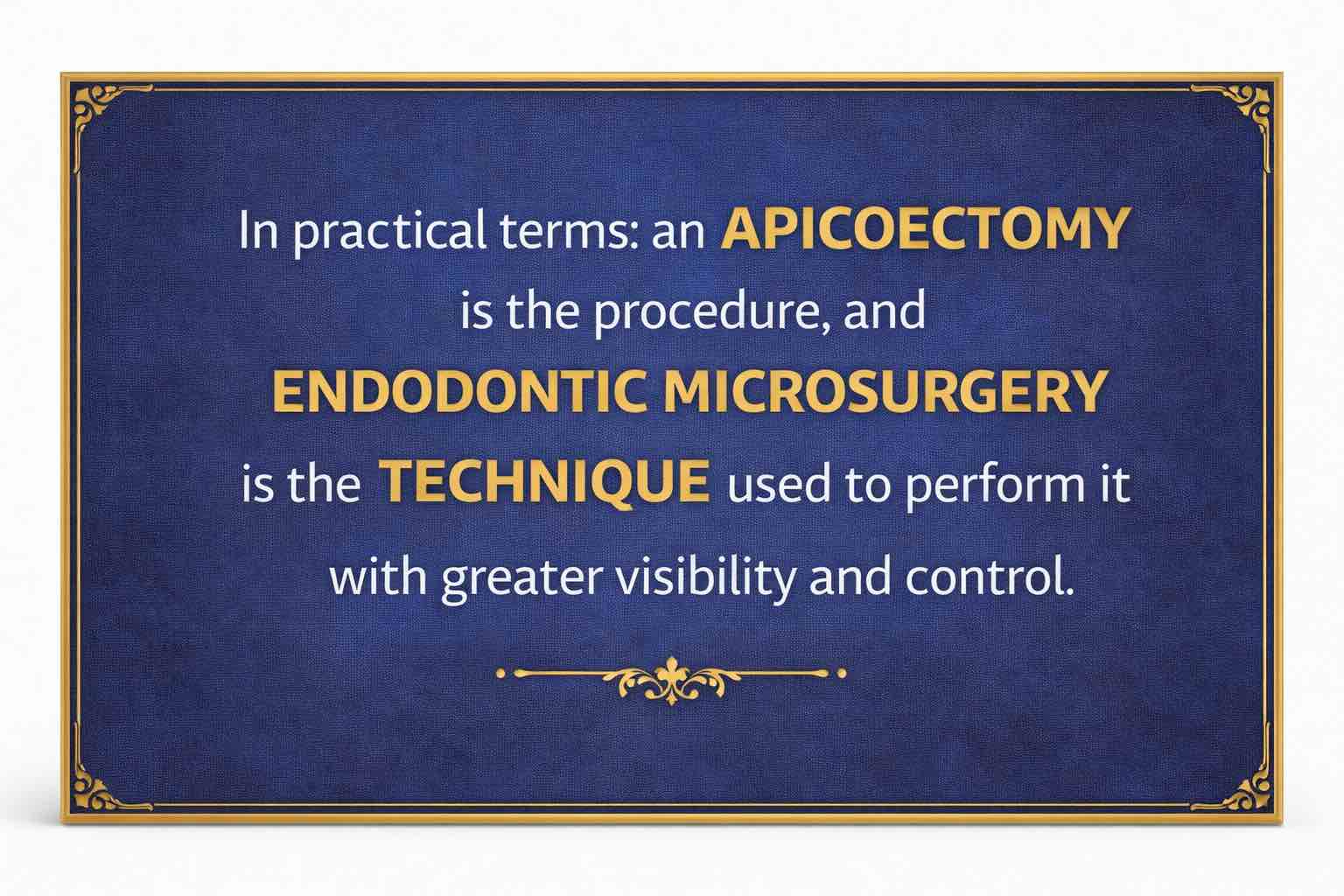 Is Root Canal Therapy Considered Oral Surgery? Apicoectomy is a Microsurgery - Biocrede Endodontics